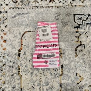 NWT Crewcuts pink stripe leggings 18-24 months